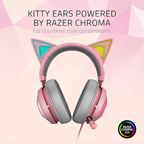 Razer Kraken Kitty Pink Closed Gaming Headset image