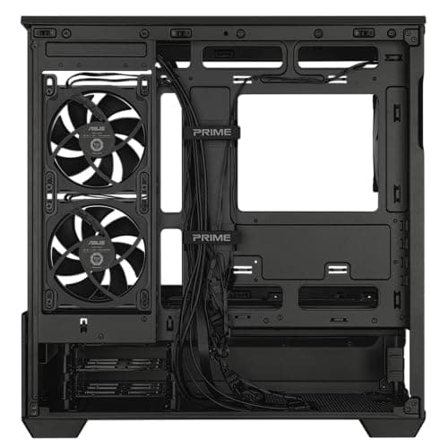 Asus Prime AP202 Micro ATX Mid Tower Black with Tempered Glass Side Panel and USB 3.2 Gen 2x2 Type-C, USB 3.2 Gen 1 Type-A image