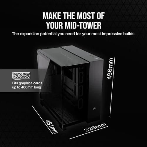 Corsair 6500X ATX Mid Tower Black Tempered Glass Side Panel image