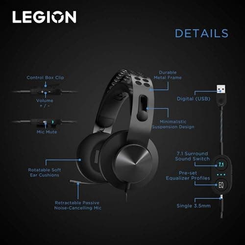 Lenovo Legion H500 Pro 7.1 Channel Closed Gaming Headset image