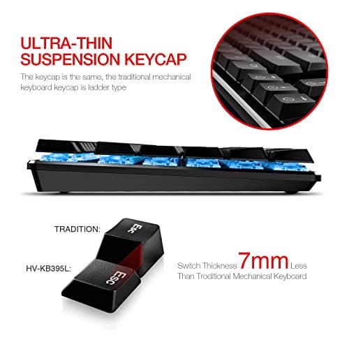 HAVIT HV-KB395L RGB Wired Mechanical Kailh Blue Gaming Keyboard image