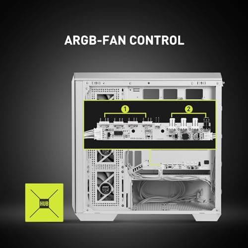 MSI MAG PANO M100R PZ Micro ATX Mid Tower White with Tempered Glass Side Panel and USB 3.2 Gen 2x2 Type-C / USB 3.2 Gen 1 Type-A image