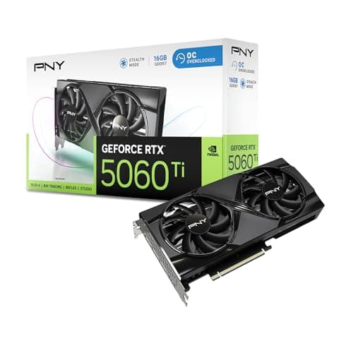 PNY Dual Fan OC GeForce RTX 5060 Ti 16GB GDDR7 Black image