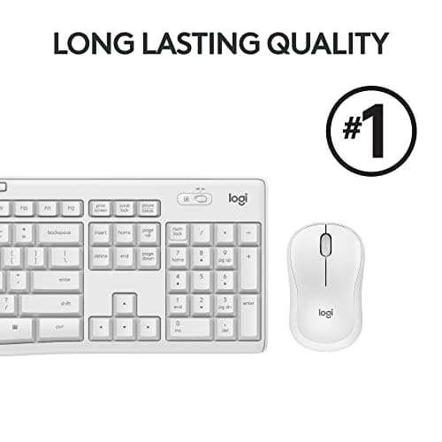 Logitech MK295 Silent Wireless/Wired Standard Keyboard with Optical Mouse image