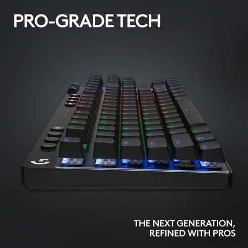 Logitech PRO X RGB Bluetooth/Wireless/Wired/Wired Logitech GX Blue Clicky Gaming Keyboard image