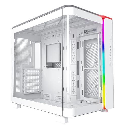 Montech KING 95 ATX Mid Tower White with Tempered Glass Side Panel and USB 3.2 Gen 1 Type-C/USB 3.2 Gen 1 Type-A Front Panel image
