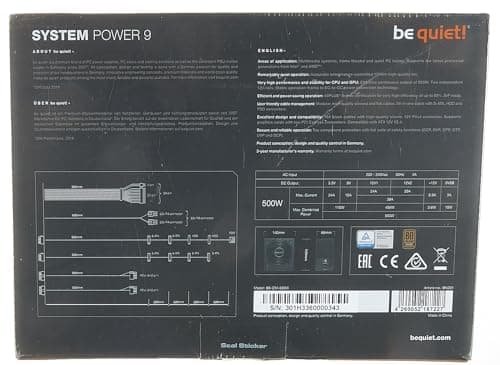 be quiet! System Power 9 500 CM Black 500W Semi-Modular 80+ Bronze Certified image
