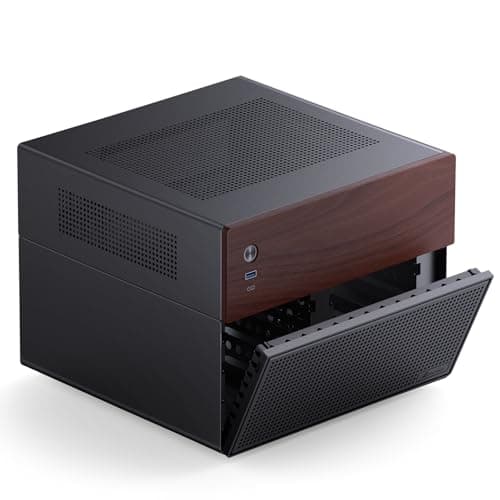 Jonsbo N4 Micro ATX Desktop Black / Brown Mesh Side Panel, USB 3.2 Gen 2 Type-C, USB 3.2 Gen 1 Type-A image