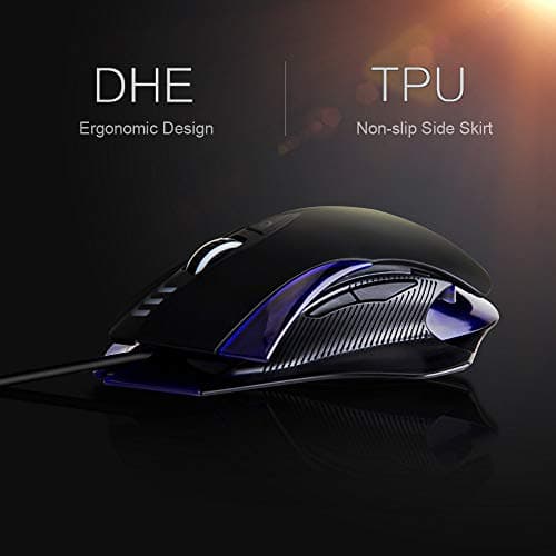 BestOff MK15 Gaming Set, Blue Switch Mechanical Gaming Keyboard, 4 adjustable High DPI Gaming Mouse, All-Metal Panel Spill-Resistant Keyboard with Ergonomic holder, Anti ghosting Keyboard for PC Gamer image