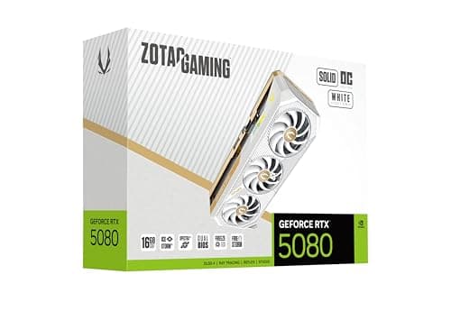 Zotac Solid OC GeForce RTX 5080 16GB GDDR7 White / Gold image