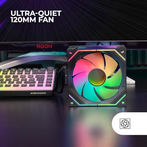 Mars Gaming MF-LINKFINITY 120mm Black Addressable RGB PWM 69 CFM 1-Pack image