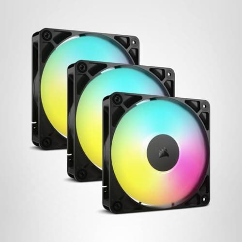 Corsair RS120 120mm Black PWM ARGB 72.8 CFM 3-Pack image