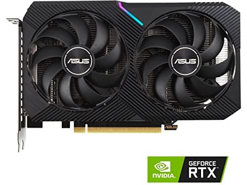 Asus DUAL MINI OC V2 GeForce RTX 3060 Ti LHR 8GB GDDR6 Black image