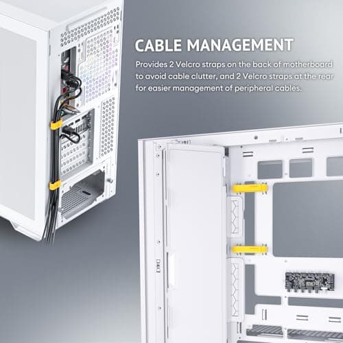 Antec C7 ATX Mid Tower White Tempered Glass Side Panel ARGB image