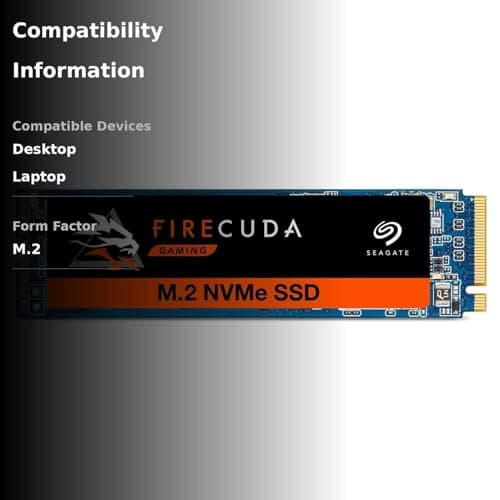 Seagate FireCuda 2TB SSD M.2-2280 PCIe 3.0 X4 NVMe image