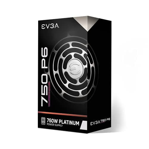 EVGA SuperNOVA 750 P6, 80 Plus Platinum 750W, Fully Modular, Eco Mode with FDB Fan, 10 Year Warranty, Includes Power ON Self Tester, Compact 140mm Size, Power Supply 220-P6-0750-X1 image