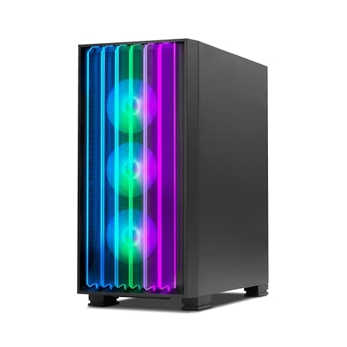 YEYIAN Mirage X ATX Full Tower Black with Tempered Glass Side Panel, USB 3.2 Gen 2x2 Type-C USB 3.2 Gen 1 Type-A, Dimensions 517 x 235 x 497 image