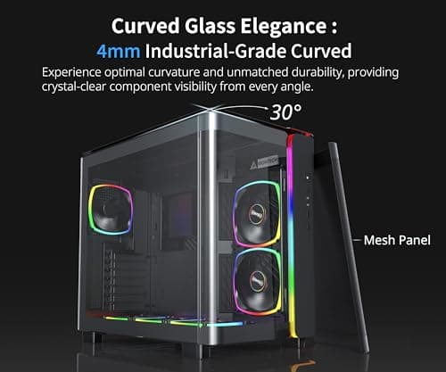 Montech KING 95 PRO ATX Mid Tower Black Tempered Glass Side Panel image