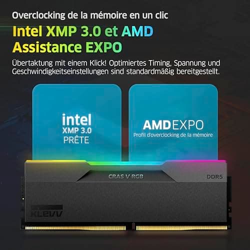 Klevv CRAS V RGB Black DDR5-6000 CL30 48GB (2x24GB) image