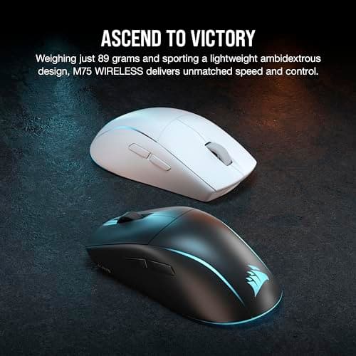 Corsair M75 Wireless/Bluetooth/Wired Optical Mouse image