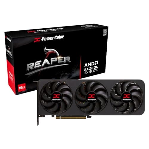 PowerColor Radeon RX 9070 Reaper 16GB GDDR6 Black image