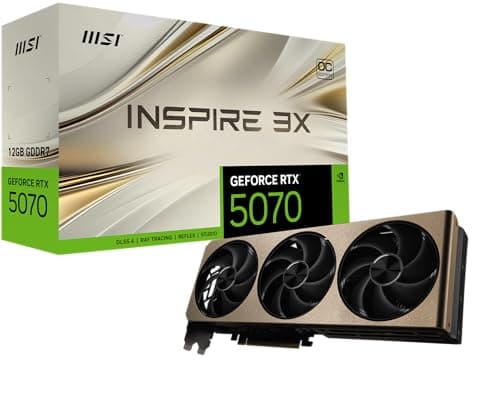 MSI GeForce RTX 5070 INSPIRE 3X OC 12GB GDDR7 Gold Black image