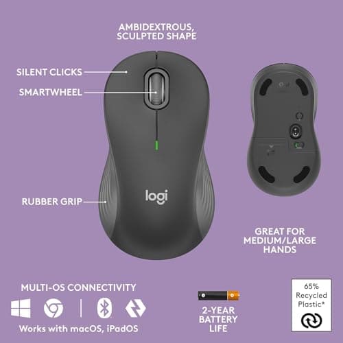 Logitech Wave Keys MK670 Bluetooth/Wireless/Wired Ergonomic Keyboard With Optical Mouse image