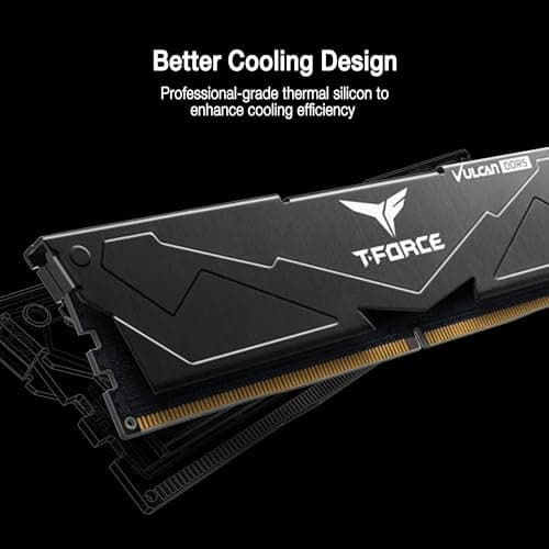 TEAMGROUP T-Force Vulcan Black DDR5-6000 CL38 32GB (2x16GB) image