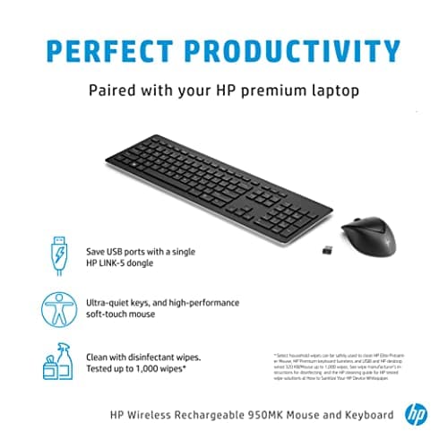 HP 950MK Wireless/Wired Standard Keyboard With Optical Mouse image