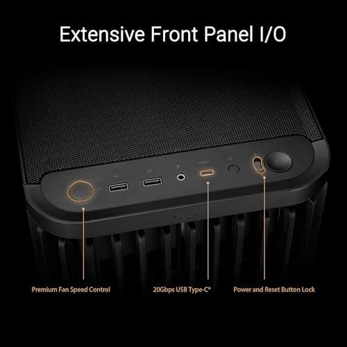 Asus ProArt PA401 Wood Edition ATX Mid Tower Black with Tempered Glass Side Panel image