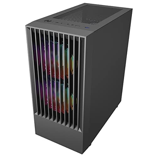CiT Slammer Micro ATX Mid Tower Black with Tempered Glass Side Panel and USB 3.2 Gen 1 Type-A, USB 2.0 Type-A image