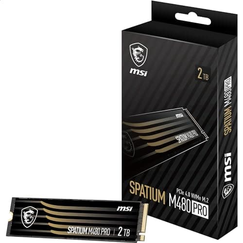 MSI SPATIUM M480 PRO 2TB M.2-2280 SSD PCIe 4.0 x4 NVMe image
