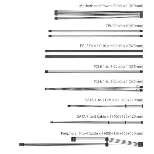 Asus TUF Gaming 1200G Black 1200W Fully Modular 80+ Gold Certified image