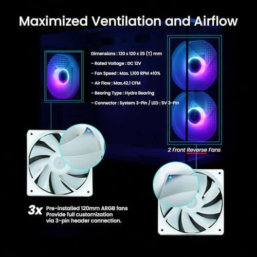 Zalman P30 Micro ATX Mini Tower White Tempered Glass Side Panel image