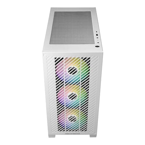 Cooler Master Elite 301 MicroATX Mid Tower White Tempered Glass Side Panel USB 3.2 Gen 1 Type-C & Type-A Front Panel image