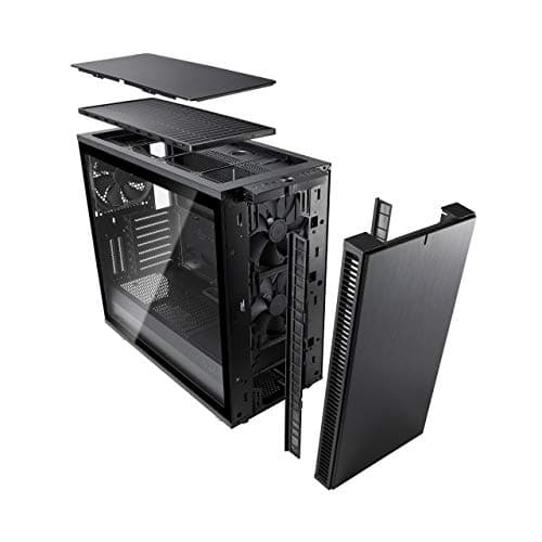 Fractal Design Define S2 Vision Blackout ATX Silent Modular Dark Tint Tempered Glass Window Mid Tower Computer Case image