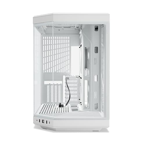 HYTE Y70 CS-HYTE-Y70-WW Dual Chamber Mid-Tower ATX Case with PCIe 4.0 Express Riser Cable Included, Snow White image