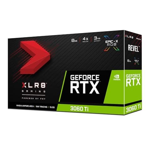 PNY VERTO GeForce RTX 3060 Ti LHR 8GB GDDR6 Black image