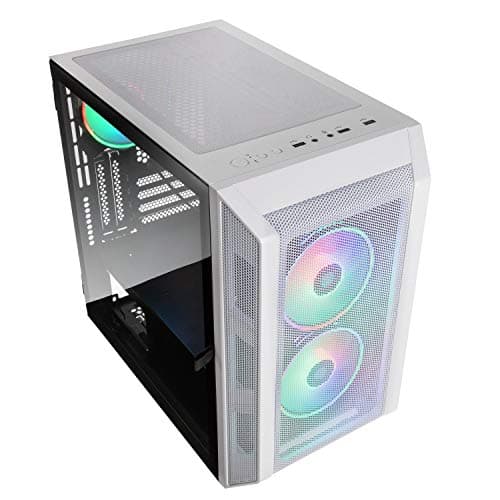 KOLINK Citadel Micro ATX Mini Tower Black Mesh RGB Tempered Glass Side Panel image