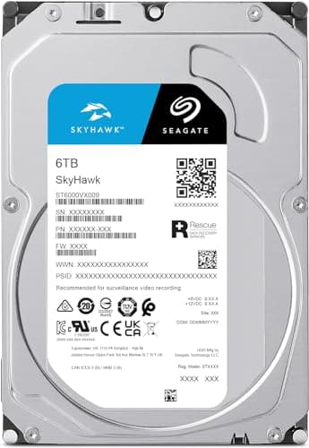 Seagate SkyHawk Surveillance +Rescue 6TB HDD 5400RPM 3.5" SATA image