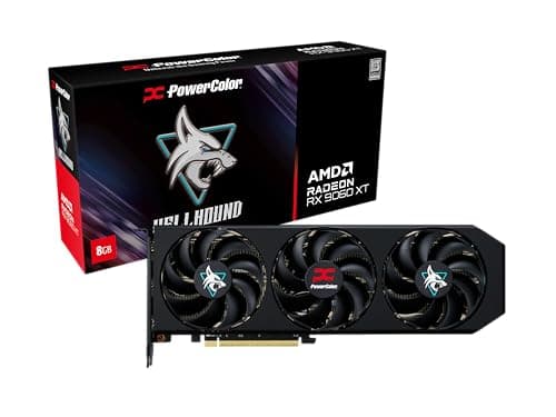 PowerColor Hellhound OC Radeon RX 9060 XT 8GB GDDR6 Black image
