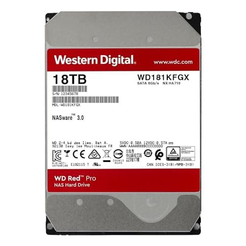 Western Digital Red Pro 18TB 3.5" HDD 7200RPM SATA 6.0 Gb/s image