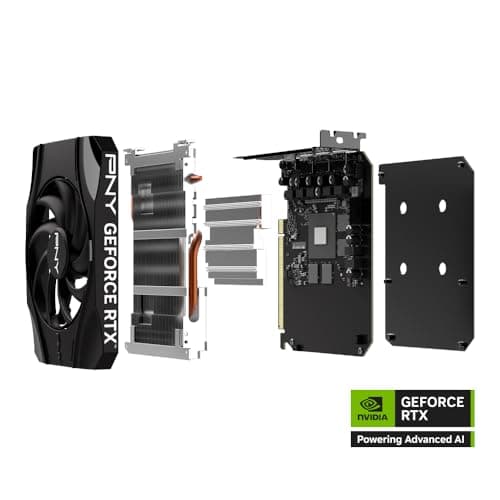 PNY GeForce RTX 5050 8GB GDDR6 Black Single Fan image