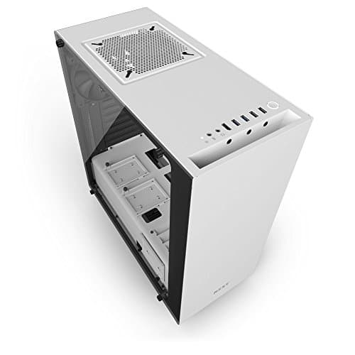 NZXT S340 Elite ATX Mid Tower White Tempered Glass Side Panel Front Panel USB 3.2 Gen 1 Type-A & USB 2.0 Type-A image
