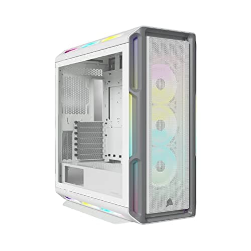 Corsair iCUE 5000T RGB ATX Mid Tower White / Gray with Tempered Glass Side Panel, USB 3.2 Gen 2 Type-C, USB 3.2 Gen 1 Type-A image