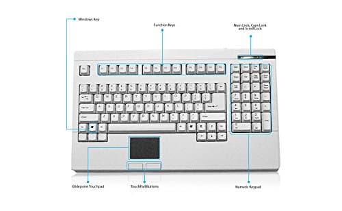 Adesso ACK-730W Wired Mini Touchpad Keyboard image