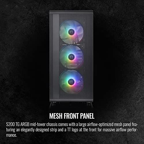 Thermaltake S200 TG ARGB ATX Mid Tower Black Tempered Glass image