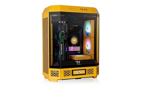 Thermaltake The Tower 600 ATX Mid Tower Yellow with Tempered Glass Side Panel and USB 3.2 Gen 2 Type-C, USB 3.2 Gen 1 Type-A image