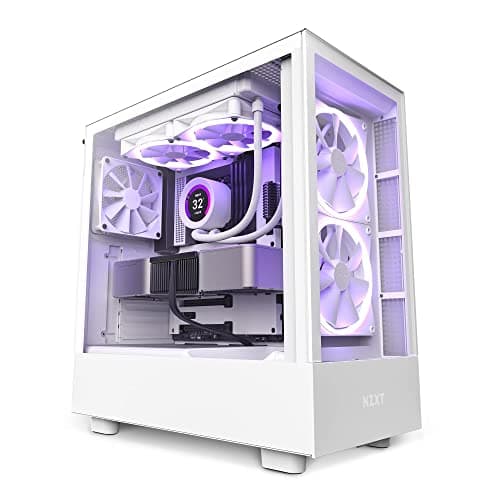 NZXT H5 Elite ATX Mid Tower White Tempered Glass image