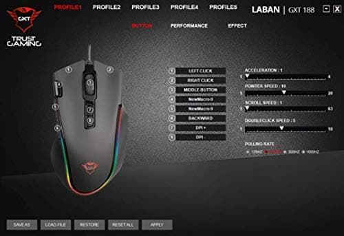 Trust GXT 188 Laban RGB Wired Optical Gaming Mouse image